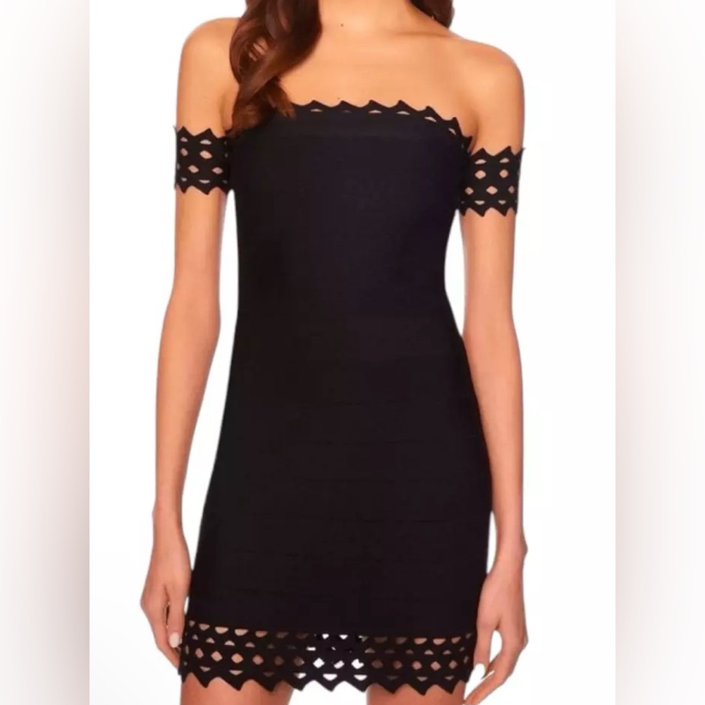 Susana Monaco Bandage off shoulder dress small